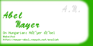 abel mayer business card